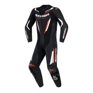 ALPINESTARS GP Force V2 Leather Suit 1PC Blk Wht Red Fluo 
