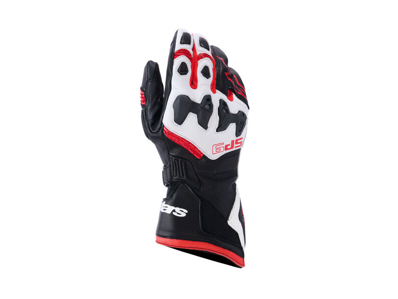ALPINESTARS SP-9 Gloves Black White Bright Red click to zoom image