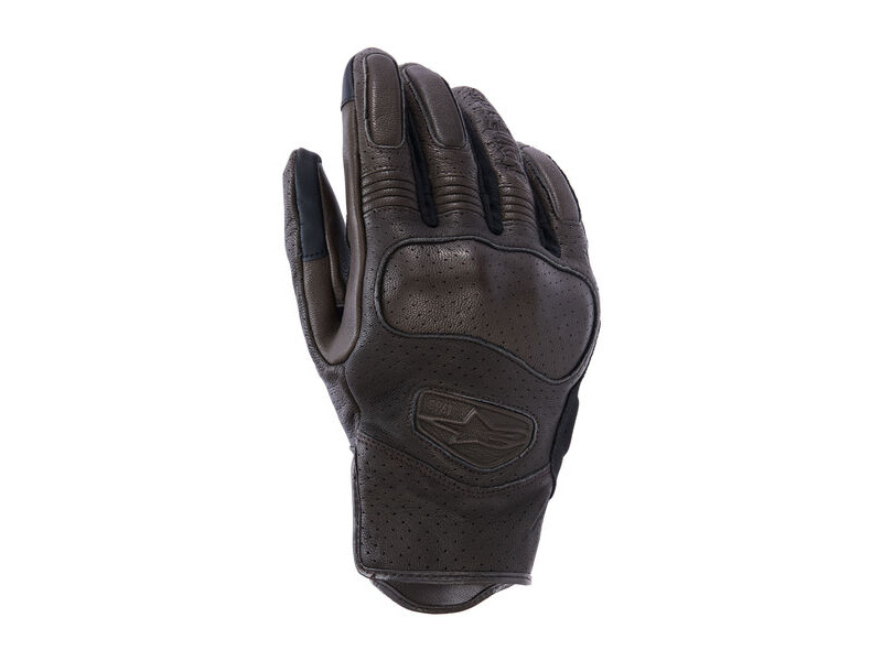 ALPINESTARS Mustang V3 Leather Gloves Dark Brown Black click to zoom image