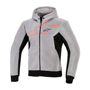 ALPINESTARS Chrome Superairflow Hoodie Black Mid Grey Red Fluo 