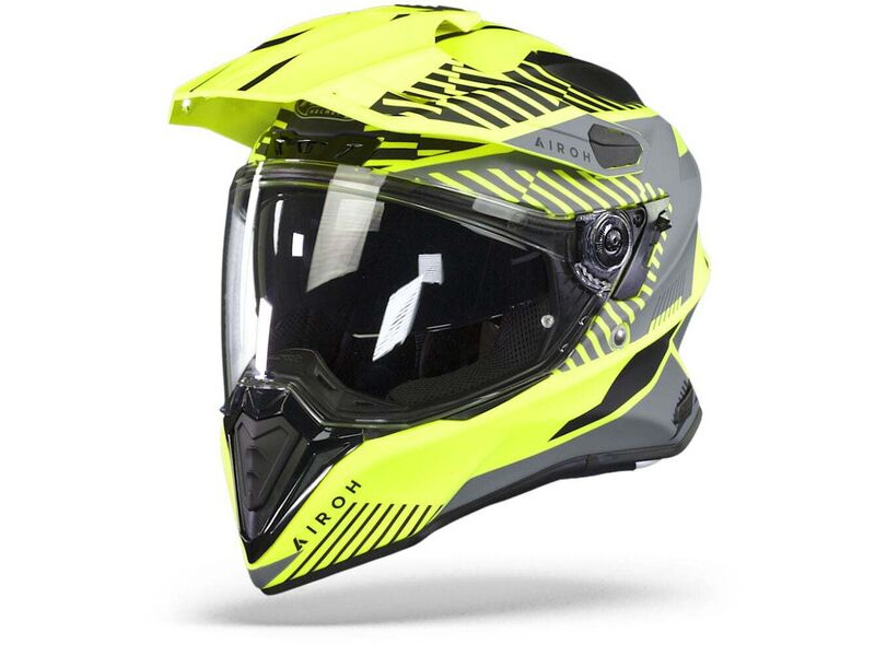 AIROH Commander Adventure Helmet - 'Boost' Neon Yellow Matt click to zoom image