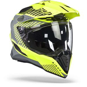 AIROH Commander Adventure Helmet - 'Boost' Neon Yellow Matt click to zoom image