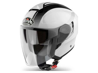AIROH Hunter Jet Simple White Gloss