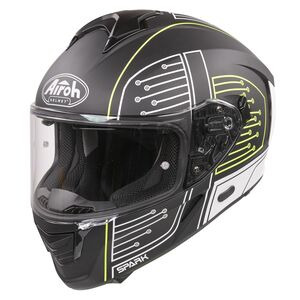 AIROH Spark Flow Black Circuit Matt click to zoom image