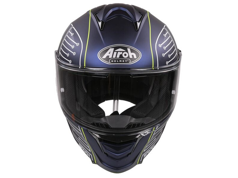 AIROH Spark Flow Fluro Yellow / Blue Circuit Matt click to zoom image