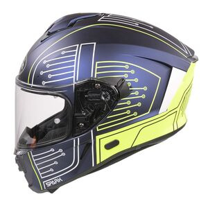 AIROH Spark Flow Fluro Yellow / Blue Circuit Matt click to zoom image