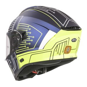 AIROH Spark Flow Fluro Yellow / Blue Circuit Matt click to zoom image