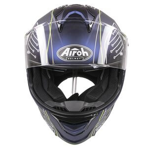 AIROH Spark Flow Fluro Yellow / Blue Circuit Matt click to zoom image