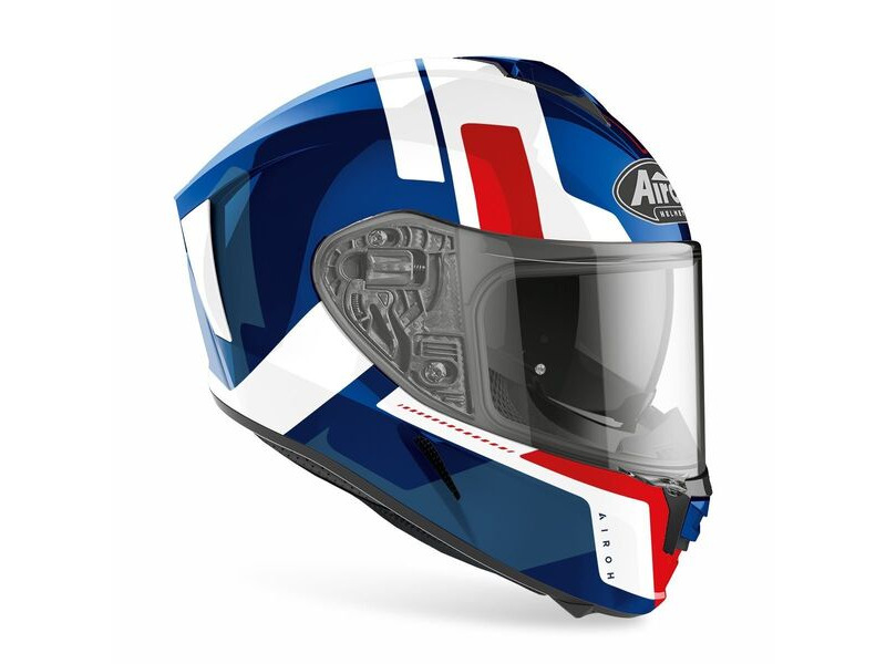 AIROH Spark 'Shogun' Helmet - Blue/Red Gloss click to zoom image