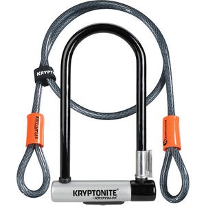 KRYPTONITE KryptoLok Standard U-lock with 4 foot Kryptoflex cable 