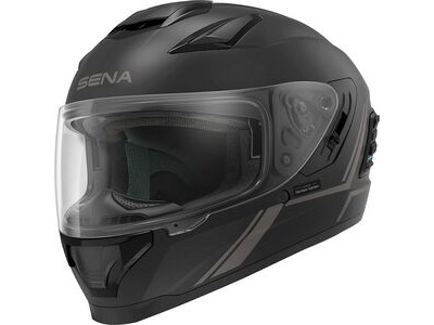 SENA Stryker Full Face Helmet With Mesh Interscom Matt Black