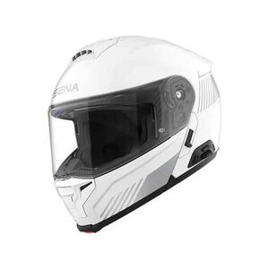 SENA Specter Smart Flip-Up Helmet w Mesh Comms Glossy White 