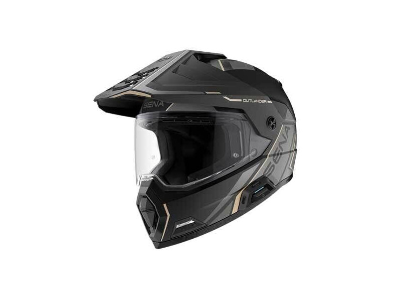 SENA Outlander Smart Dual Sport Helmet w Mess Comms Matt Black click to zoom image