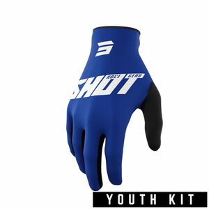 SHOT 2022 Youth Raw Gloves Burst Blue 2022