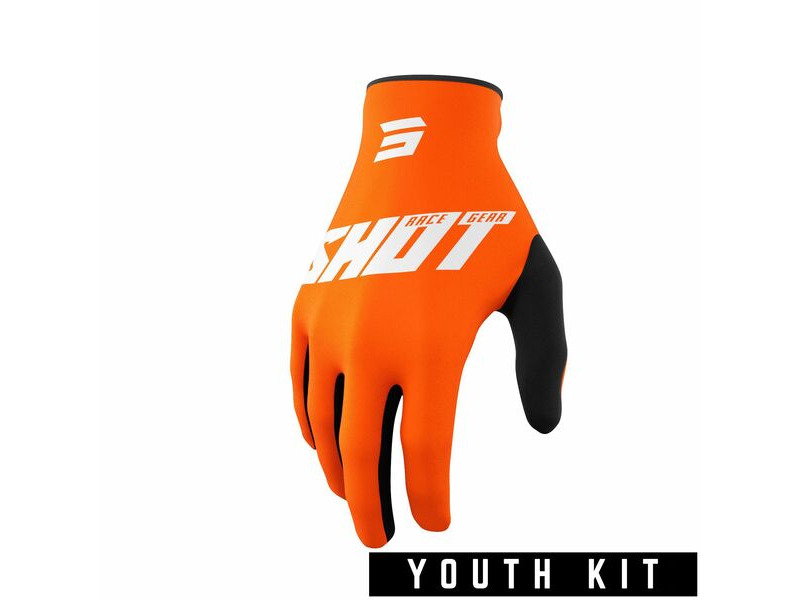 SHOT 2022 Youth Raw Gloves (Burst Orange) click to zoom image