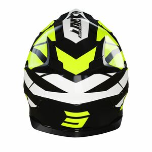 SHOT MX Helmet Pulse Revenge Black Neon Yellow White Glossy click to zoom image