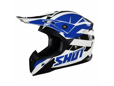 SHOT MX Helmet Pulse Revenge White Blue Black Glossy