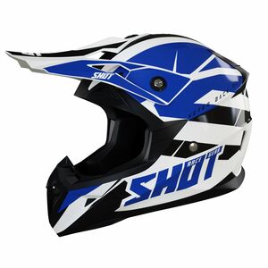 SHOT MX Helmet Pulse Revenge White Blue Black Glossy 2022