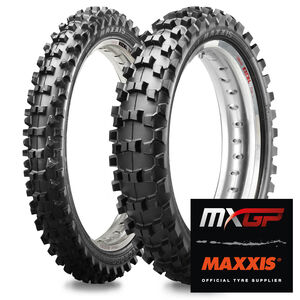 MAXXIS 85cc Small Wheel MX-ST+ Tyres - Matched Pair - 70/100-17 + 90/100-14 