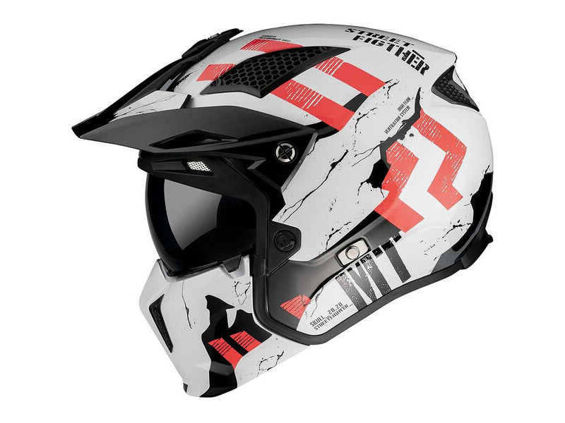 MT Streetfighter Skull A0 Gloss Pearl White click to zoom image