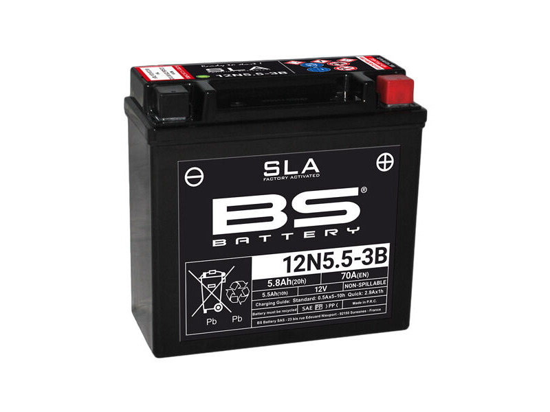 BS BATTERIES 12N5.5-3B SLA (WC) Factory Activated Battery click to zoom image