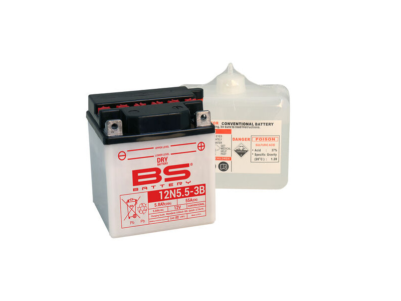 BS BATTERIES 12N5.5A-3B (DC) Combi-Pack Dry Battery click to zoom image
