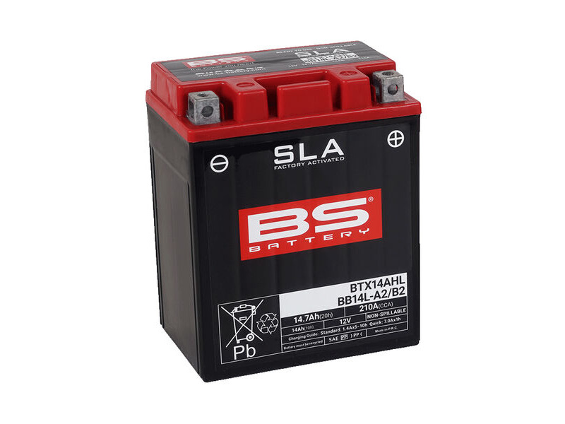 BS BATTERIES BTX14AHL / BB14L-A2/B2 SLA (WC) Factory Activated Battery click to zoom image