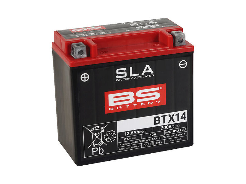 BS BATTERIES BTX14 SLA (WC) Factory Activated Battery click to zoom image