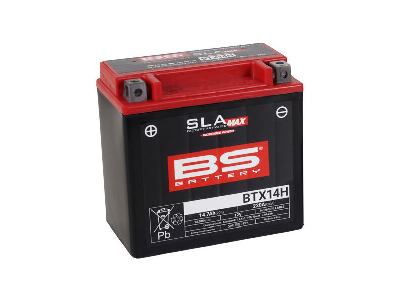 BS BATTERIES BTX14H SLA Max (WC) Factory Activated Battery click to zoom image