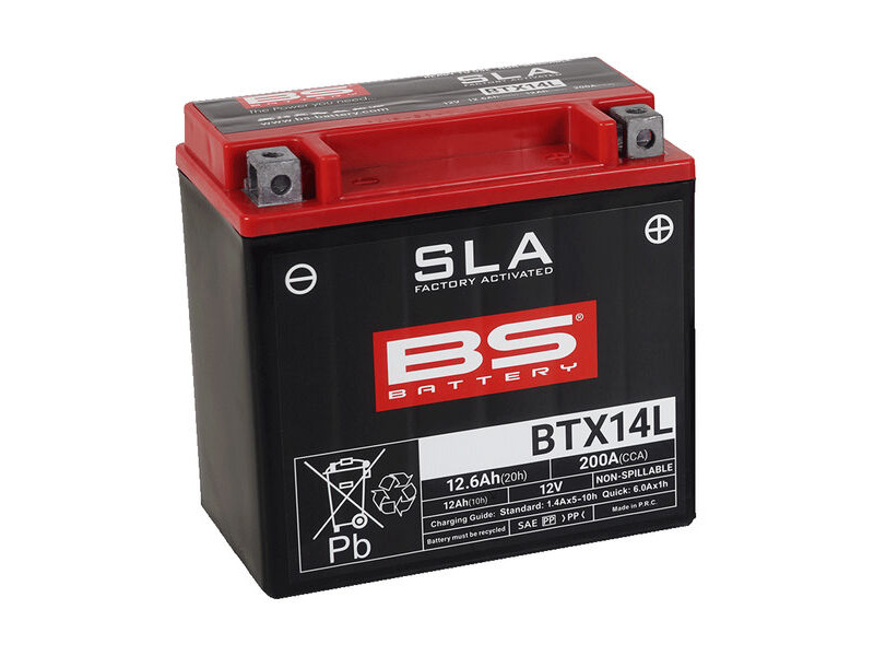 BS BATTERIES BTX14L SLA (WC) Factory Activated Battery click to zoom image