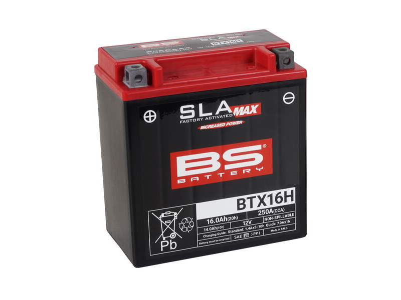 BS BATTERIES BTX16H SLA Max (WC) Factory Activated Battery click to zoom image