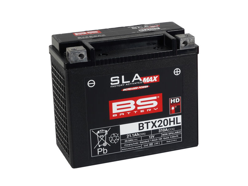 BS BATTERIES BTX20HL SLA Max (WC) Factory Activated Battery click to zoom image