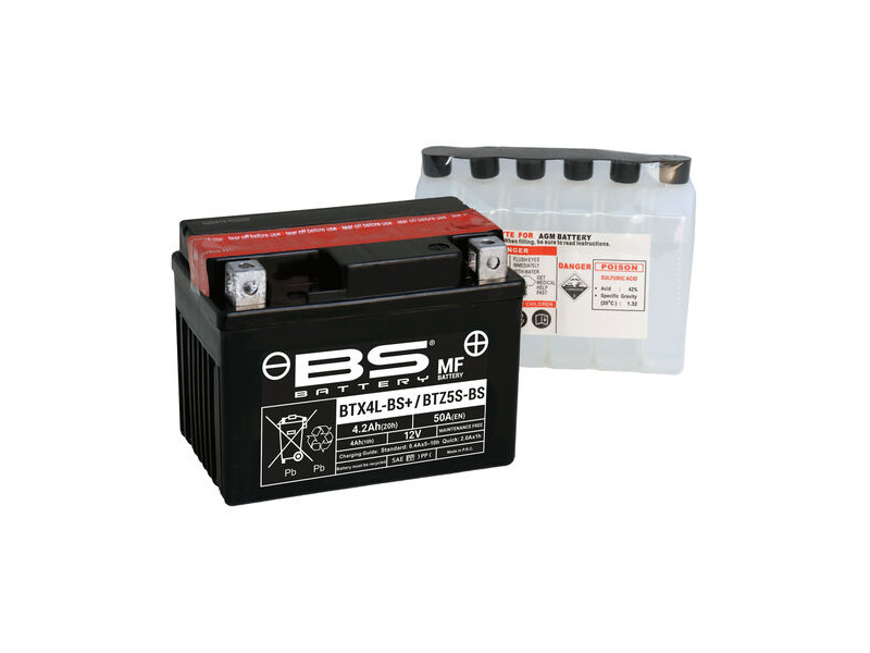 BS BATTERIES BTX4L-BS+ / BTZ5S-(CP) Combi-Pack MF Battery click to zoom image