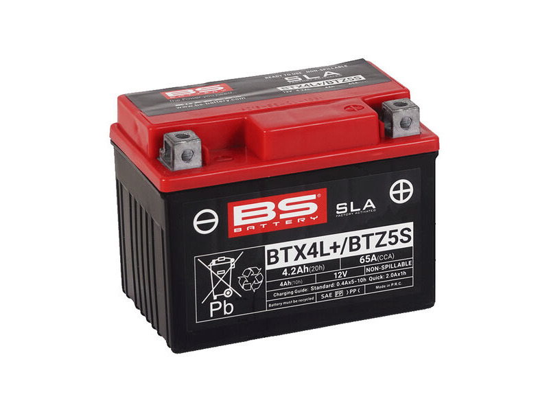 BS BATTERIES BTZ5S/ BTX4L+ SLA (WC) Factory Activated Battery click to zoom image