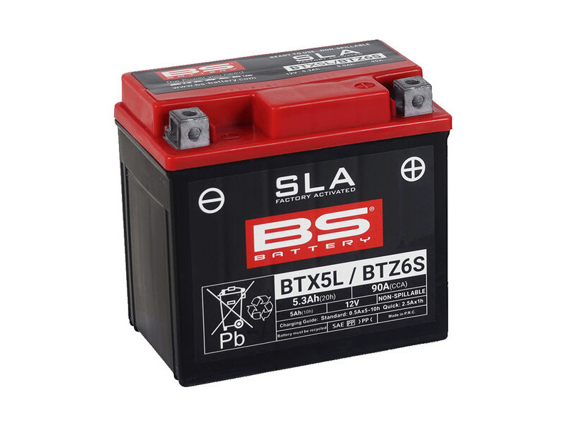 BS BATTERIES BTZ6S / BTX5L SLA (WC) Factory Activated Battery click to zoom image