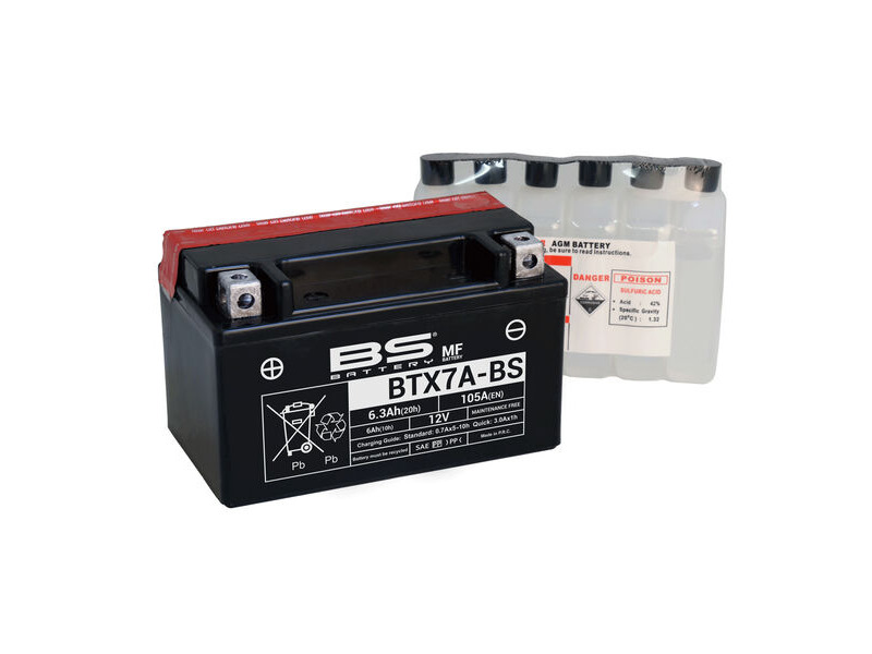 BS BATTERIES BTX7A-(CP) Combi-Pack MF Battery click to zoom image