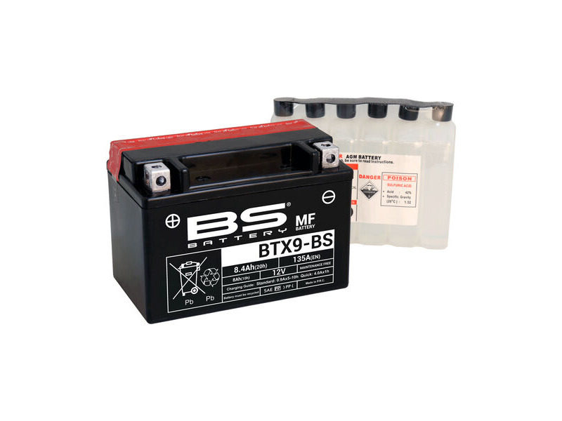 BS BATTERIES BTX9-(CP) Combi-Pack MF Battery click to zoom image