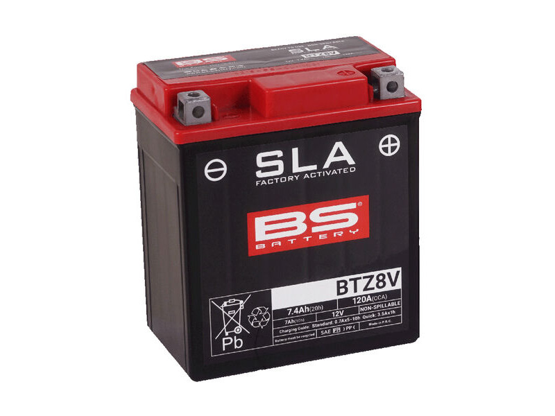 BS BATTERIES BTZ8V SLA (WC) Factory Activated Battery click to zoom image