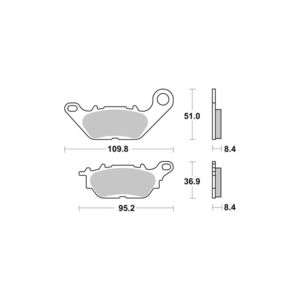 AP RACING Disc Pad Organic Scooter #1202 click to zoom image