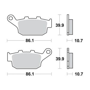 AP RACING SR Supersport Sinter Rear Disc Pads #214SR click to zoom image