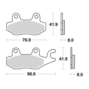 AP RACING SR Supersport Sinter Rear Disc Pads #238SR click to zoom image