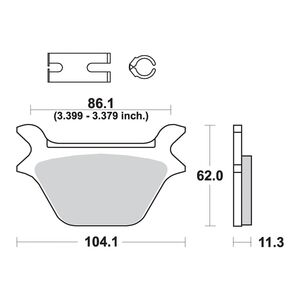 AP RACING SR Supersport Sinter Rear Disc Pads #269SR click to zoom image