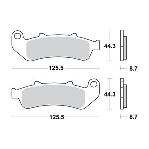 AP RACING SR Supersport Sinter Rear Disc Pads #285SR click to zoom image