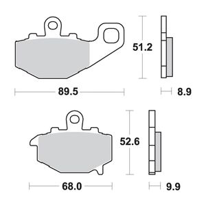 AP RACING SR Supersport Sinter Rear Disc Pads #287SR click to zoom image