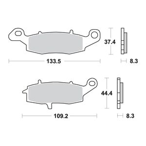 AP RACING SR Supersport Sinter Rear Disc Pads #304SR click to zoom image