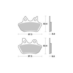 AP RACING SR Supersport Sinter Rear Disc Pads #426SR click to zoom image