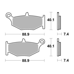 AP RACING SR Supersport Sinter Rear Disc Pads #433SR click to zoom image