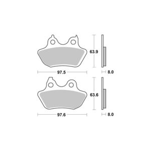 AP RACING SR Supersport Sinter Rear Disc Pads #446SR click to zoom image