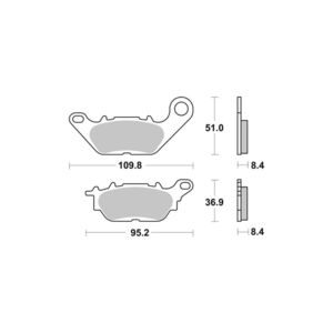 AP RACING Disc Pad Organic #444 click to zoom image