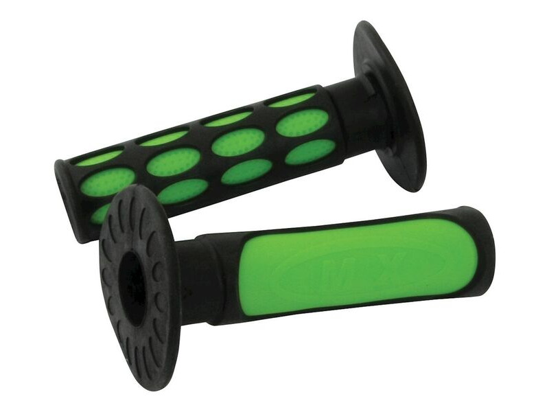 BIKE IT 2-Tone MX Grips Green / Black click to zoom image